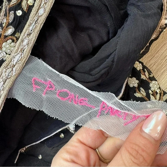 NWT Free People FP One Dea Mini Dress One Shoulder Long Sleeve Party Black - Picture 9 of 17